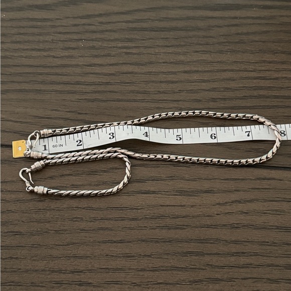 Elegant Bali 925 Women's Jewelry Set Necklace 16.25” Bracelet 7” - Picture 8 of 9